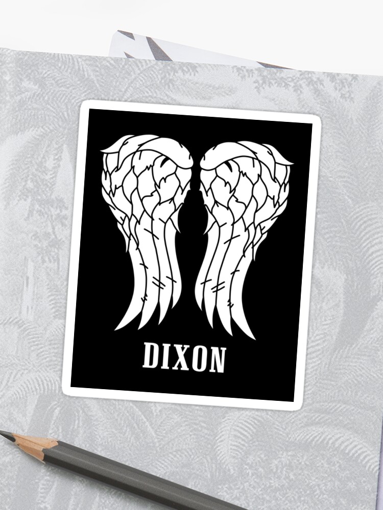 Daryl Dixon Motorcyle Wings Sticker By Outlineart Redbubble