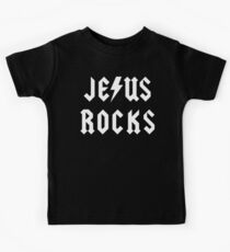Christian "Jesus Rocks" Dark T-Shirt Kids Tee