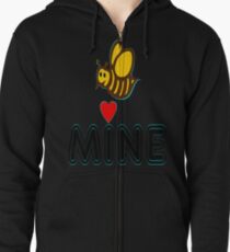 °•Ƹ̵̡Ӝ̵̨̄Ʒ♥Bee Mine-Cute HoneyBee Clothing & Stickers♥Ƹ̵̡Ӝ̵̨̄Ʒ•° Zipped Hoodie