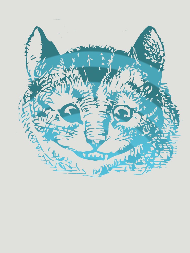 "Cheshire Cat Striped Blue" Tshirt by Archpress Redbubble