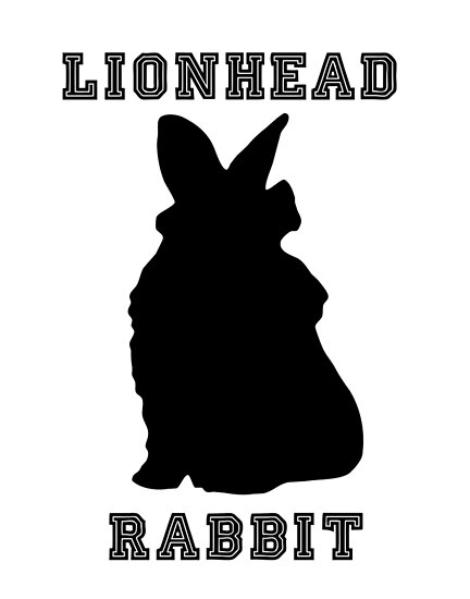 Download "Lionhead Rabbit Silhouette" Poster by Fennic | Redbubble