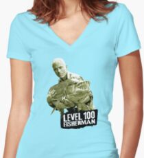 Jeremy Wade - Level 100 Fisherman Women's Fitted V-Neck T-Shirt