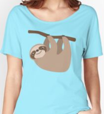 Cute Sloth on a Branch Women's Relaxed Fit T-Shirt