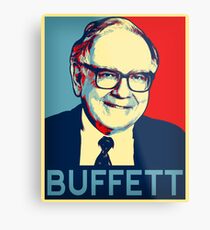 Warren Buffett Hope Poster Metalldruck