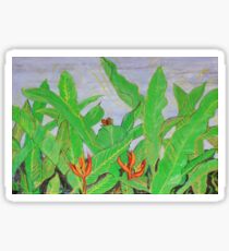 Thai leaves blowing in the Breeze. Sticker