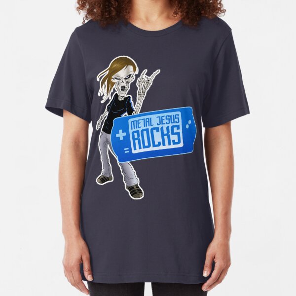 Metal Jesus Portable Slim Fit T-Shirt