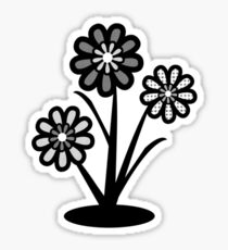 Monochrome Flowers (iPhone/iPod) Sticker