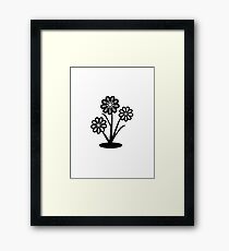 Monochrome Flowers (iPhone/iPod) Framed Print