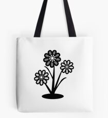 Monochrome Flowers (iPhone/iPod) Tote Bag
