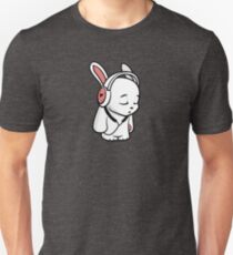 Love Music Cartoon Bunny with headphones Unisex T-Shirt