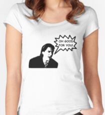 'Oh Good for You!' Christian Bale Design Women's Fitted Scoop T-Shirt