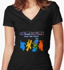 Turtles in Time - Donatello Women's Fitted V-Neck T-Shirt