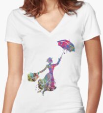 Mary Poppins Shirt mit V-Ausschnitt