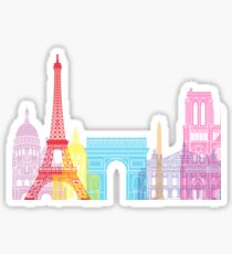 Paris skyline pop Sticker