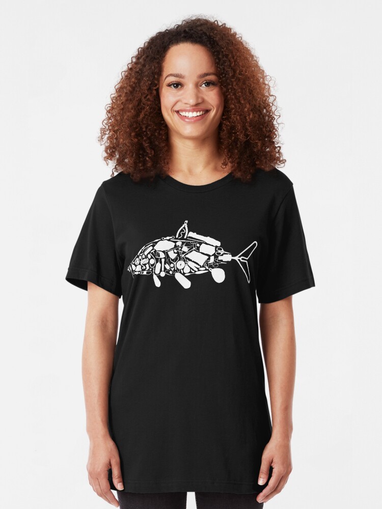 Alternate view of Carpy Diem - Dad's Fishing Shirt Slim Fit T-Shirt