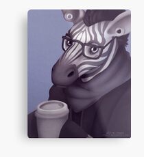 Joey the Hipster Zebra Metalldruck