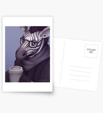 Joey the Hipster Zebra Postkarten
