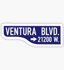 Ventura Boulevard, Los Angeles Street Sign, USA Sticker