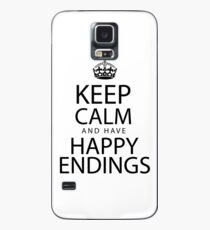 Keep calm and have happy endings Hülle & Klebefolie für Samsung Galaxy