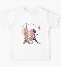Fashion Girl in Paris Kids Tee