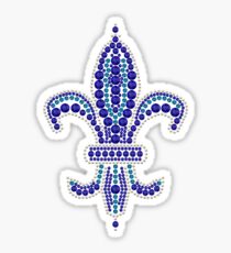 Blue Fleur de Lis Sticker
