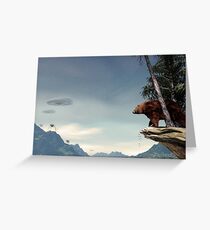 Tarjeta de felicitación ¿Los alienígenas se ponen grizzly?