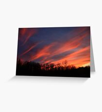 Streaking Across The Sky Greeting Card
