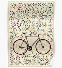 Love Fixie Road Bike Poster