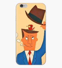 Ode the Mad Men. Bird under the Hat. iPhone Case