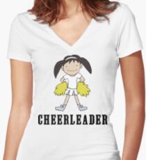 Cute Cheerleader Women's Fitted V-Neck T-Shirt
