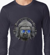 Cool Headphones Hip Hop Groove Buddha Banksy Long Sleeve T-Shirt