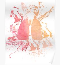 Paint Splattered Lungs Poster