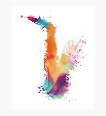 Saxophone colored Photographic Print