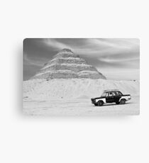 Taxi Pyramid Egypt Canvas Print