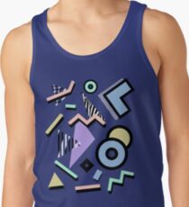 80er Jahre Muster Vaporwave Memphis Pastell Squiggles Tanktop für Männer