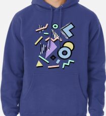 80s Pattern Vaporwave Memphis Pastel Squiggles Pullover Hoodie
