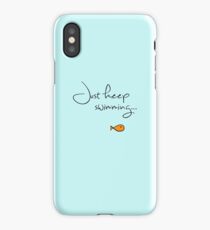 What do we do? We swim, swim. iPhone Case