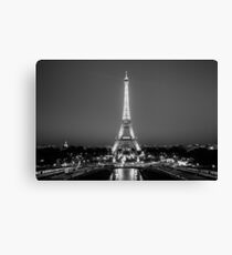 Eiffel Tower in Black & White Canvas Print