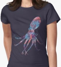 Kosmischer Krake! Tailliertes T-Shirt
