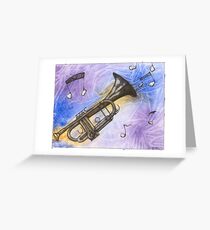 Trumpet Notes Greeting Card