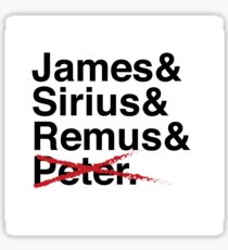 James & Sirius & Remus & X. Sticker