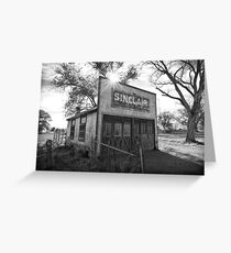 Old Sinclair Station (Black & White) Greeting Card