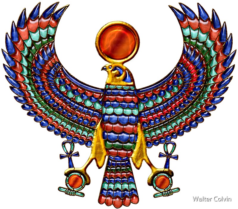 Ancient Egyptian God Horus T Shirt Stickers By Walter