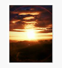 Gazing into the waking blaze Photographic Print