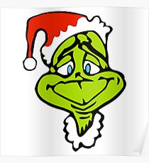 Santa The Grinch Christmas Poster