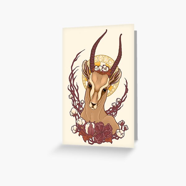 Gazelle Nouveau Greeting Card