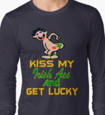 ★ټKiss My Irish Ass and Get Lucky Hilarious Clothing & Stickersټ★ Long Sleeve T-Shirt