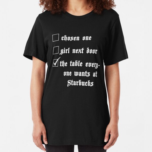 Blue's a Table (White) Slim Fit T-Shirt