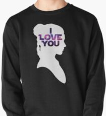 Star Wars Leia 'I Love You' White Silhouette Couple Tee Pullover