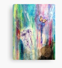 Taraxacum Glow Layered Beeswax Art Canvas Print